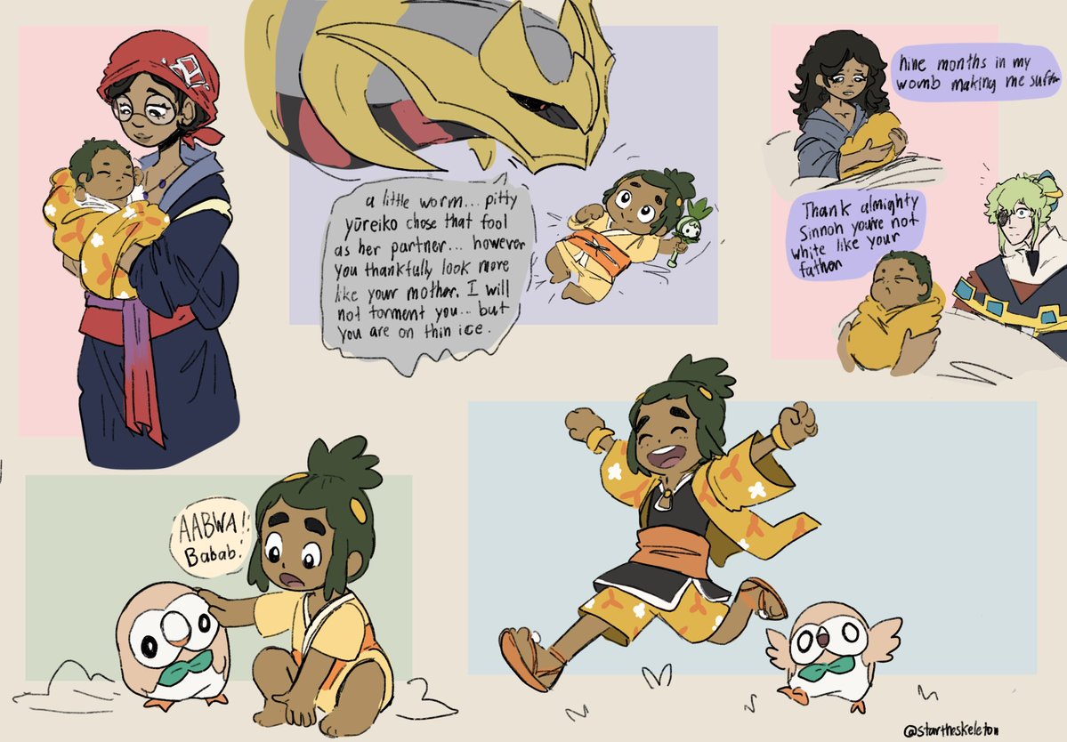 Startheskeleto1's tweet photo. Yūreiko’s son Hikaru 
(More assessor stuff) 
#Pokémon https://t.co/URDEgre5kA