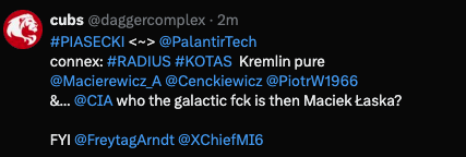 Szkola_Szpiegow's tweet photo. Cześć @robertzielinski i @piotrszostak_ 
To jest jakis kontrwywiadowczy k. koszmar 
Dobra robota, chłopaki! Łaska sprawdzają dziś.
https://t.co/vmvsEMcsuU https://t.co/ePcfVjexKo