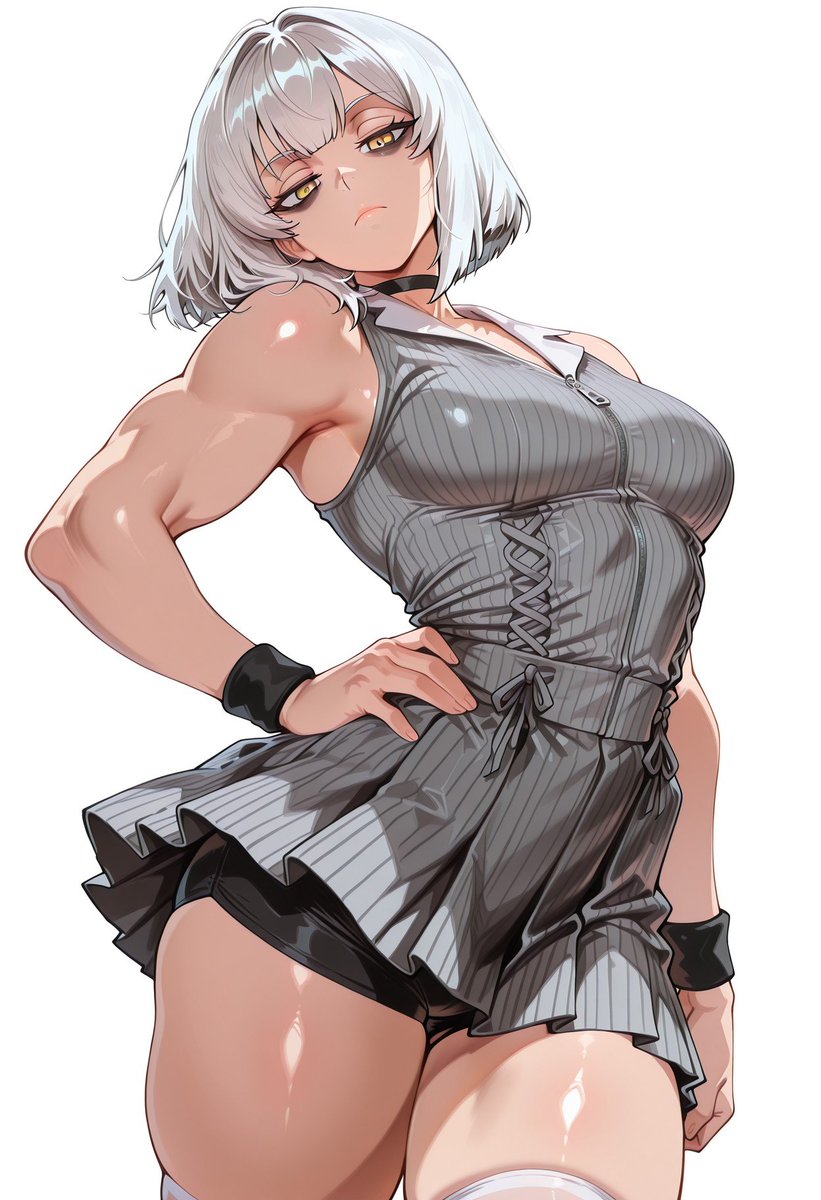 J4ckSiren's tweet photo. Shiro 
Grey Sleeveless Vest Dress

#AIart️️️️️️️️️️️️️️️️️️️️️️️️️️️️️️️️️️️️️️️️️️️️️️️️️️️ #SFW_illustration https://t.co/Tu8uDwBm1D