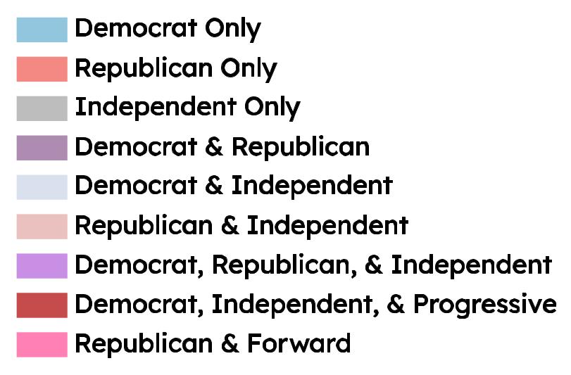 JackJEDDWI's tweet photo. Here's a map I made showing what areas are represented by which parties in state legislatures
Let me know if you want any zoom-ins https://t.co/Ue5IYmhzXQ