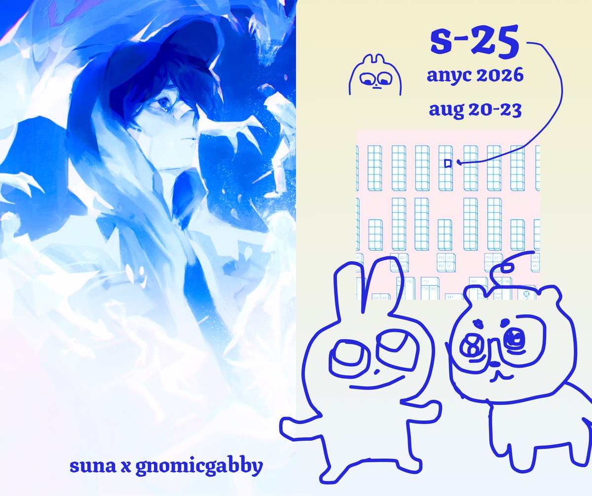junhuans's tweet photo. better late than never..my anyc catalogue. there might be more not pictured. we'll see [1/2] 
📍S-25 ! #anyc2026 #animenyc2026 https://t.co/CTQVBrk9eM