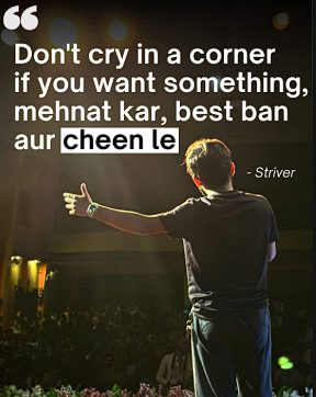 HarshLogic_'s tweet photo. The Line that always motivate me to "Karn Hai Mare Ko".
Don't cry in a corner
if you want something,
mehnat kar, best ban
aur cheen le
                                     -Striver
@striver_79 @GitHubCommunity @X https://t.co/Q8o1u5OXrV