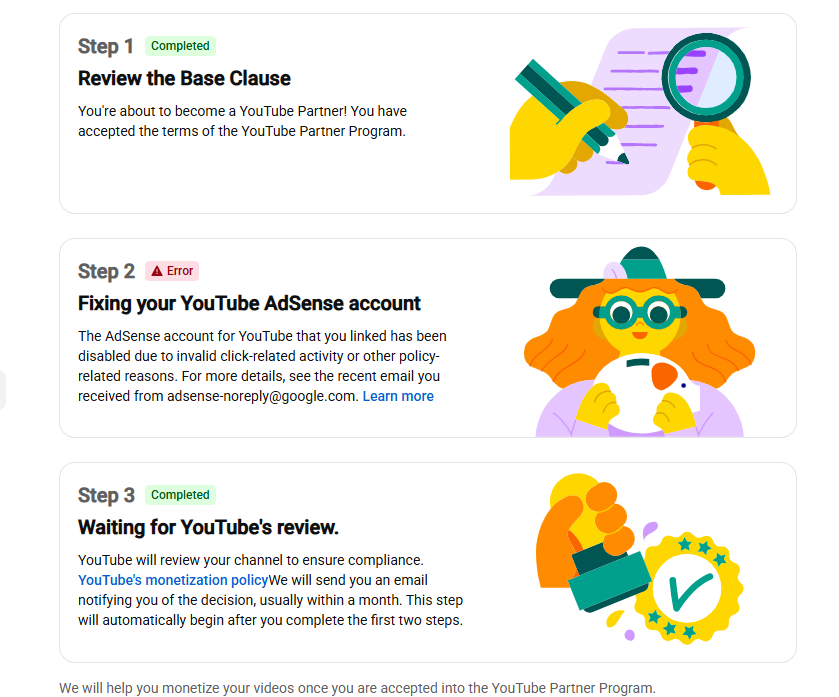 choppystevemc's tweet photo. Hello @TeamYouTube Hello, I just joined the YouTube Partner Program yesterday, and this morning I received this notification. I was surprised to run into this issue since I'm new to YouTube and I make Minecraft gaming Shorts content. Can you help me with this?? https://t.co/XTTfzVmij6