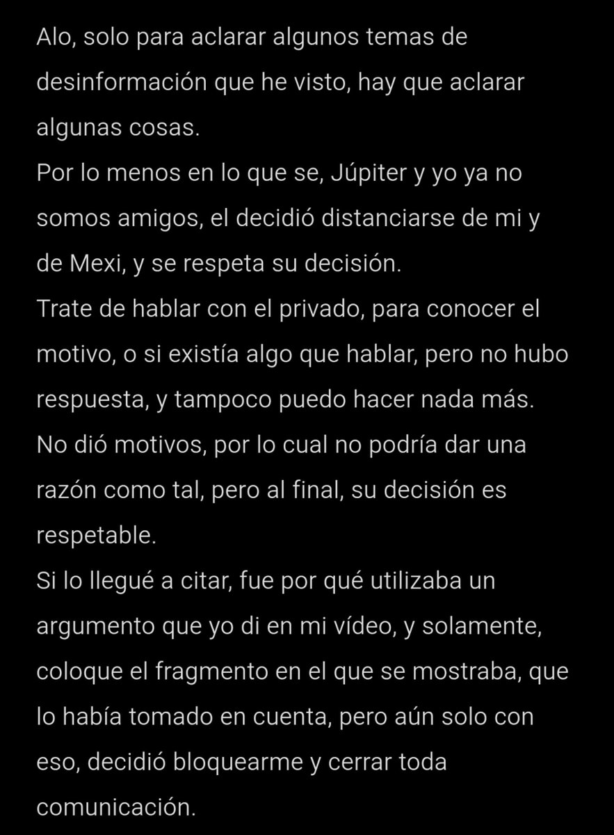 Gr4majo's tweet photo. Me cagan los rumores y chismes a medias, así que aclaro de una vez. https://t.co/cOB4Gmc7W3
