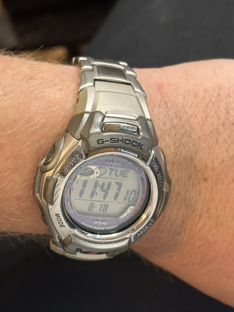 BgamesFlips's tweet photo. Here’s a classic - Casio G-Shock 2638 MTG-900 Solar Atomic 

Has a fresh battery installed, could easily last 10 years, works great!

$60 Shipped, USDC accepted! https://t.co/eK0ORnMMCd