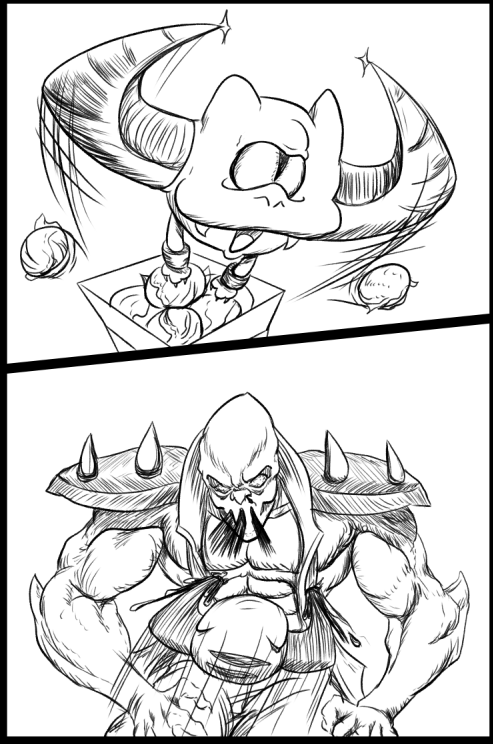 RakunSenpai's tweet photo. Cacodemon bull rushing into a Nightmare Imp
#DOOM #DOOM64 https://t.co/DBfW8nBjIR