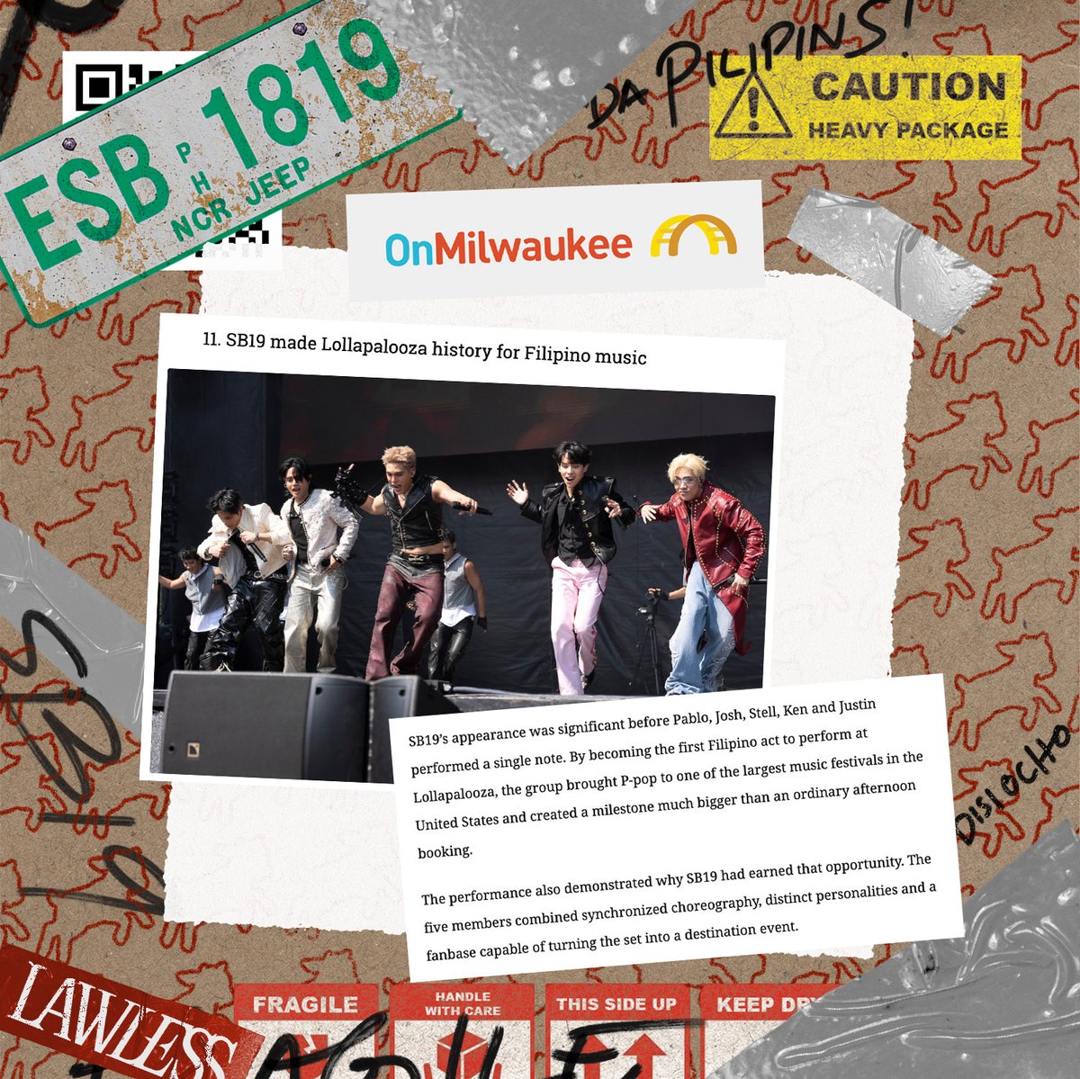 1zentertainment's tweet photo. SB19 AT LOLLAPALOOZA: IN THE HEADLINES

From Chicago to audiences around the world, SB19's Lollapalooza performance marked another significant chapter in their global journey. Here's a look at the media coverage that followed their festival debut.

#SB19 #UySB19 🐐🇵🇭 https://t.co/4fWPG040Wm