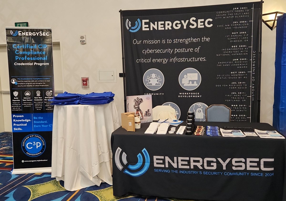 EnergySec's tweet photo. It’s hard to believe we’re already heading into the final day of the 21st EnergySec Security and Compliance Summit!

After a year of planning, it’s incredible to see it all come together. But what makes this event truly special is the conversations, connections, and community.

One more day—let’s make it count! #ESSUMMIT2026