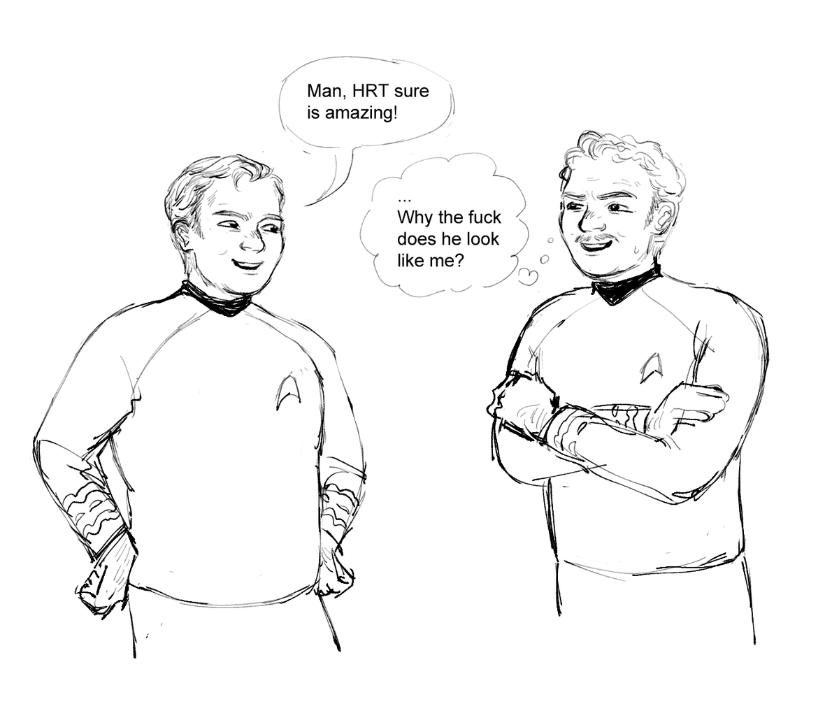 shimelyasmin's tweet photo. on tos sam being played by mr. shatner in a mustache https://t.co/Tdr5WAINVN