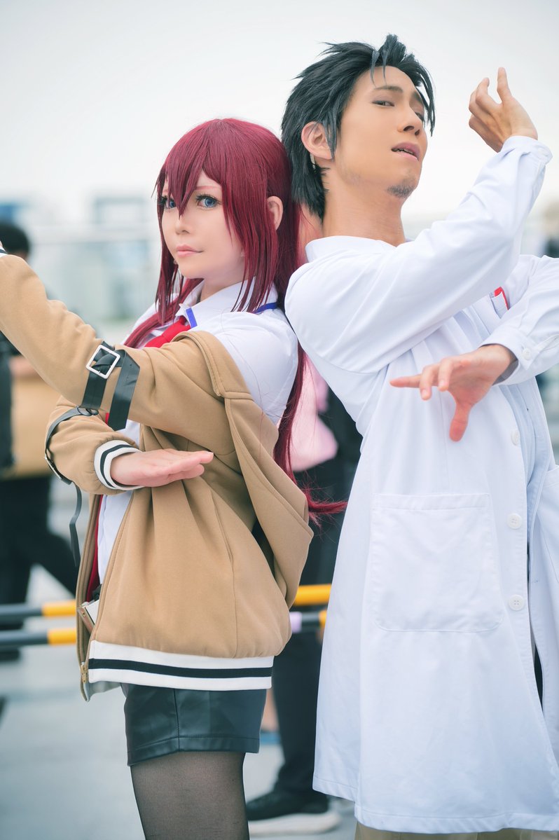 YaNi_TaKo's tweet photo. 【steins;gate】【Cosplay】

狂気のマッドサイエンティスト
鳳凰院凶真＆助手

📸:@NahakHow さん
#C108コスプレ #c108_cosㅤㅤㅤ https://t.co/dgjexOKtgo