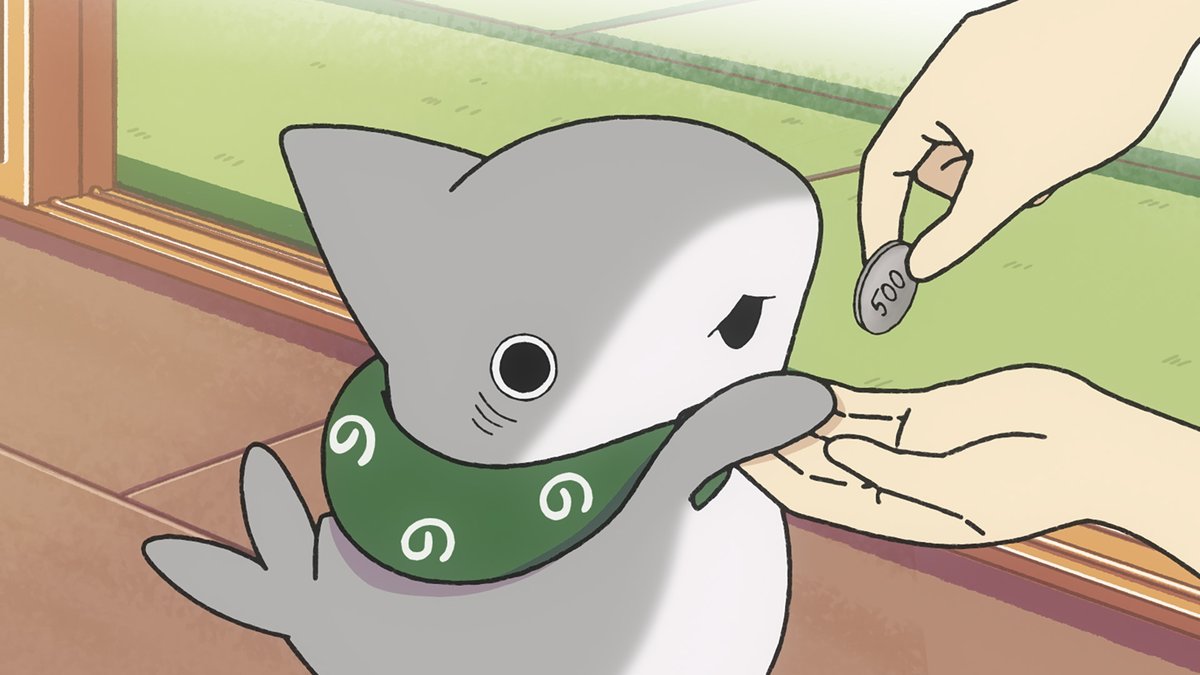 kozame_info's tweet photo. アニメ『#おでかけ子ザメ』シーズン2️⃣
  ˗ˋˏ🦈🍧第80話あらすじ公開🍧🦈ˎˊ˗

第80話「青いかき氷」
かき氷を食べに来た子ザメちゃんは、
わたるくんにかき氷をお土産にしようと思いつく。

8月23日（日）7:05～公式YouTubeにて
プレミア配信開始✨
▶️https://t.co/bfpquoiSUX https://t.co/x1hNui3Dik
