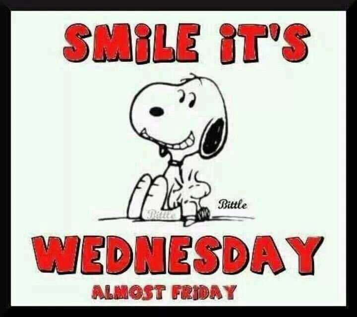 snoopyandfrien6's tweet photo. SMILE IT’S WEDNESDAY 
ALMOST FRIDAY https://t.co/bEsUofN1jr