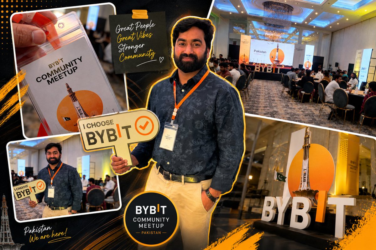 engineerzubair7's tweet photo. Great people. Great conversations. Stronger community. π΅π°
Had an amazing time at the BYBIT Community Meetup Pakistan. Connect yourself with creators.
Thank you to the BYBIT team for bringing the community together. π€
#BYBIT #BYBITPakistan #Crypto #Web3 #CommunityMeetup https://t.co/DLvJb3Cswb
