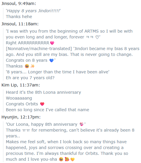 litell_johnn's tweet photo. Chat highlights: More members celebrate 8 years with Loona (260819)

Text links:
https://t.co/vbJFF3lx0S https://t.co/O41O8W4gli