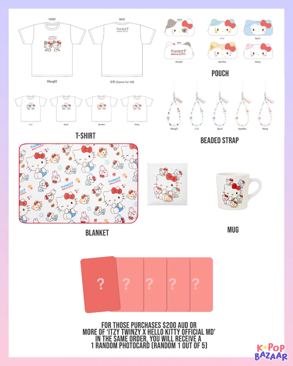 ITZY HELLO KITTY ブランケット TWINZY × HELLO KITTY BLANKET / ITZY