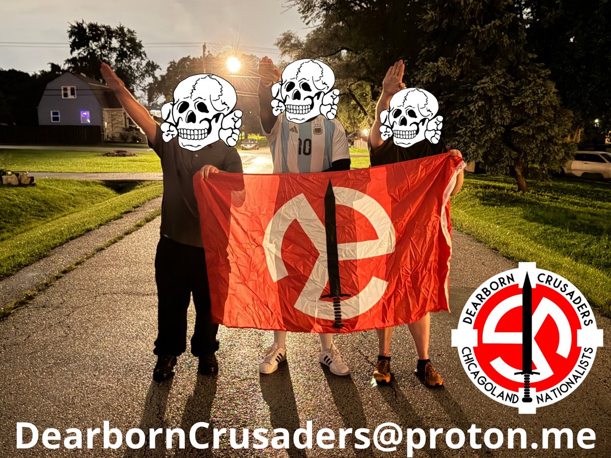 DearbornCruNats's tweet photo. Dearborn Crusaders met up to honor our 1st Anniversary of Nationalist activism and community in the greater Chicagoland area! ⚡️🗡️

Get Active! Join Us! ✋🏻⚡️🗡️
DearbornCrusaders@proton.me https://t.co/tB4hqKGAZ4