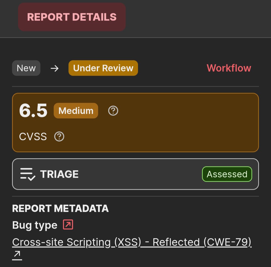 Shatuamy's tweet photo. Again triage.. 
Bug name:Rxss
Thanks @yeswehack https://t.co/wjeNsW0IpW
