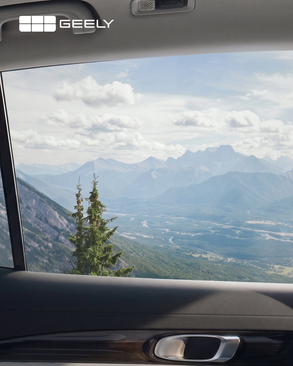 GeelyAutoCanada's tweet photo. Not a bad view from the driver’s seat. 🏔️
Canada makes every road trip worth the drive.
#Geely #GeelyCanada #RoadTrip#GeelyAutoCanada https://t.co/7cgxw37C3l