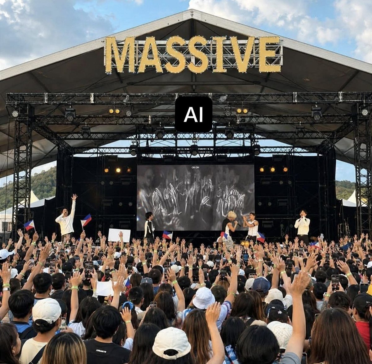 ced94741's tweet photo. @Untamed_Soul14 @SamSam62017 Sabi ng flop sa Lollapalooza hanggang summersonic? 🤣 Gumagawa nalang ng ai generated pic para mag mukhang marami aray mo🤣 https://t.co/c79b68jEVB
