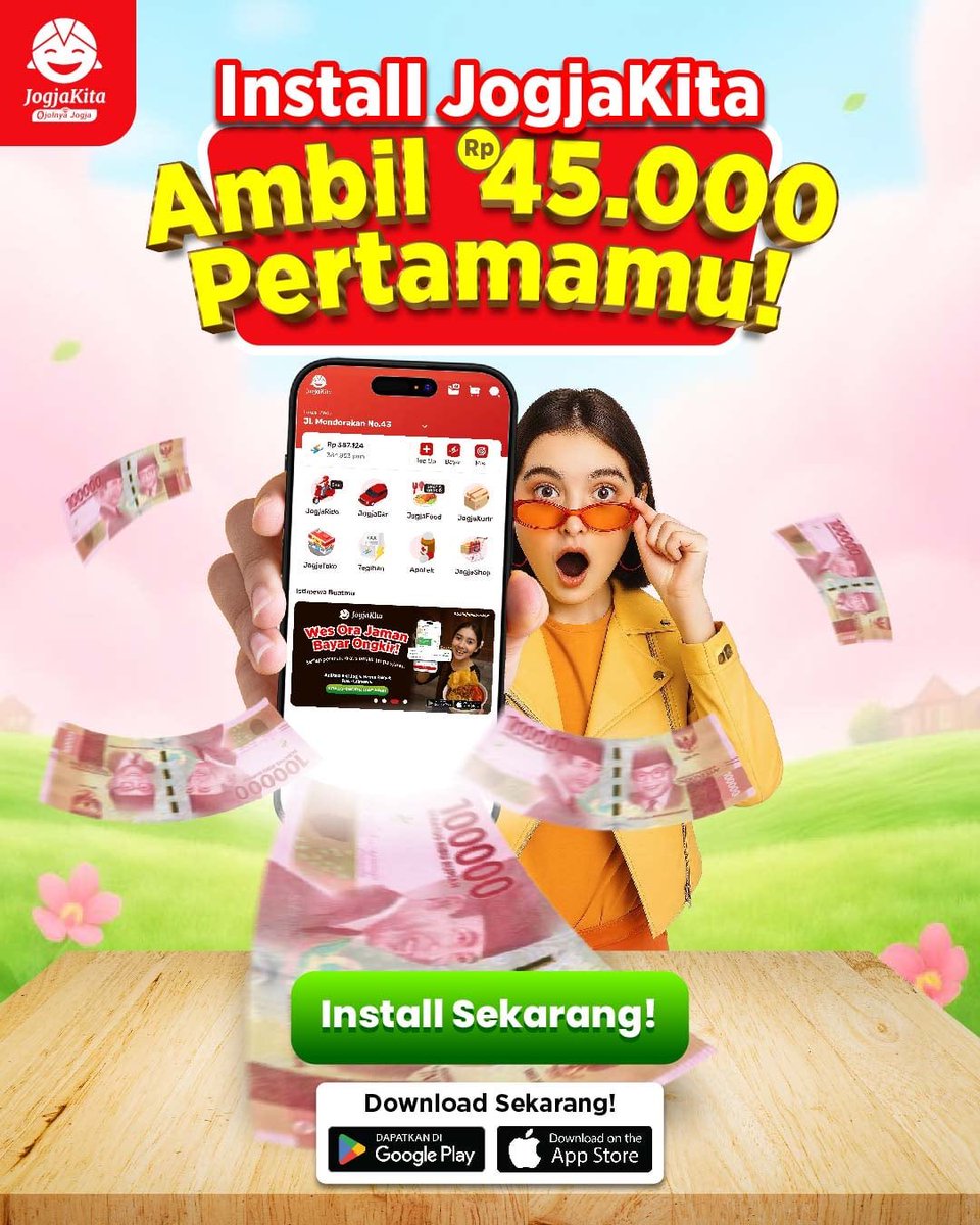 thusbin's tweet photo. ‼️BUAT MAHASISWA JOGJA‼️

ojol cuma 5.000 aja!! download aplikasi  Jogjakita dan pakai kode ref:

👉🏻 DILADWS17
https://t.co/XnUNLUYxLr https://t.co/hdKLNm3RSL
