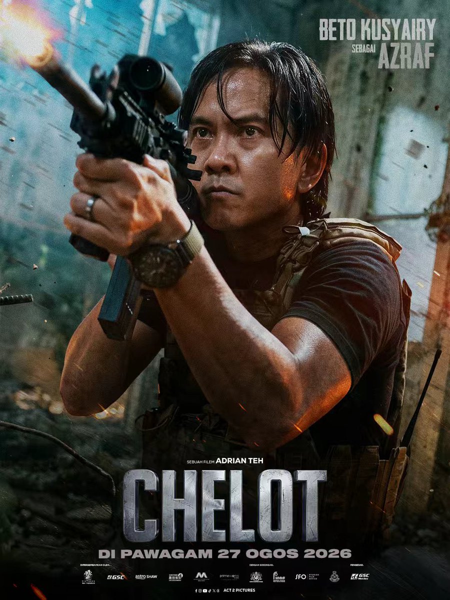 Sunstrongentmt's tweet photo. Lakonan mantap! Tak pernah menghampakan! 

Let's go CHELOT di pawagam 27 Ogos ini.

What a powerful performance! Never disappoints!

Let’s go! Catch CHELOT in cinemas this 27 August.

他是实力爆棚的演技派！从未让人失望！🔥

一起冲！《CHELOT》8 月 27 日登陆各大影院！

官方预告片 Official Trailer: 
https://t.co/h1NvPB8wRQ

#CHELOT
#晟创娱乐 #SunStrongEntertainment
#出品人 #ExecutiveProducer
#拿督威拉林锦成 #DatukWiraJmentLim
#郑建国AdrianTeh
#ShukriYahaya
#BetoKusyairy
#AzhanRani
#ShaheizySam
#NadhirNasar
#AliciaAmin
#HannahDelisha
#侯琇嫦EstherHau
#RajaJastinaRajaArshad
#童缤毓TongBingYu
#Act2Pictures
#GoldenScreenCinemas
#AstroShaw
#盟威文化影业 #MarvelousCultureFilm
#GSCMovies