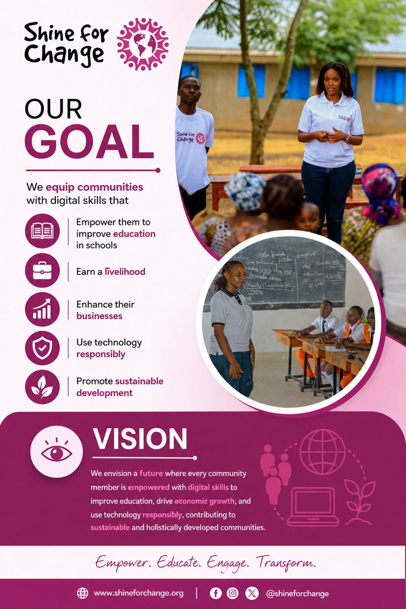 ShineForChange's tweet photo. Digital skills are more than just knowing how to use technology—they are a pathway to opportunity, stronger education, better livelihoods, thriving businesses, and sustainable communities.
#ShineForChange #DigitalSkills #DigitalEmpowerment #Education #CommunityDevelopment https://t.co/dyo2Qg63CE
