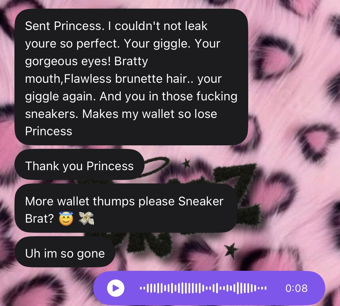 Beecifer03's tweet photo. “more wallet thumps please sneaker brat” 😭😭 he is actually so cute when he gets all stupid over me https://t.co/ZtneGYc6TV