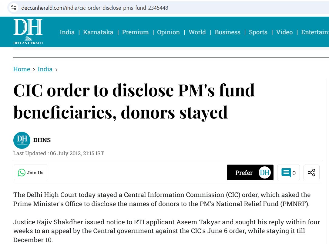 AbhishBanerj's tweet photo. Dear liberal trolls,

READ!

PMCARES (just like PMNRF) runs on voluntary donations, and is not under RTI

Read your beloved Dr. Manmohan Singh govt explain this in 2012  ... why PMNRF is NOT under RTI

Fake narratives about PMCARES have gone on too long.

Stop the nonsense! https://t.co/ryy1aeyZrx
