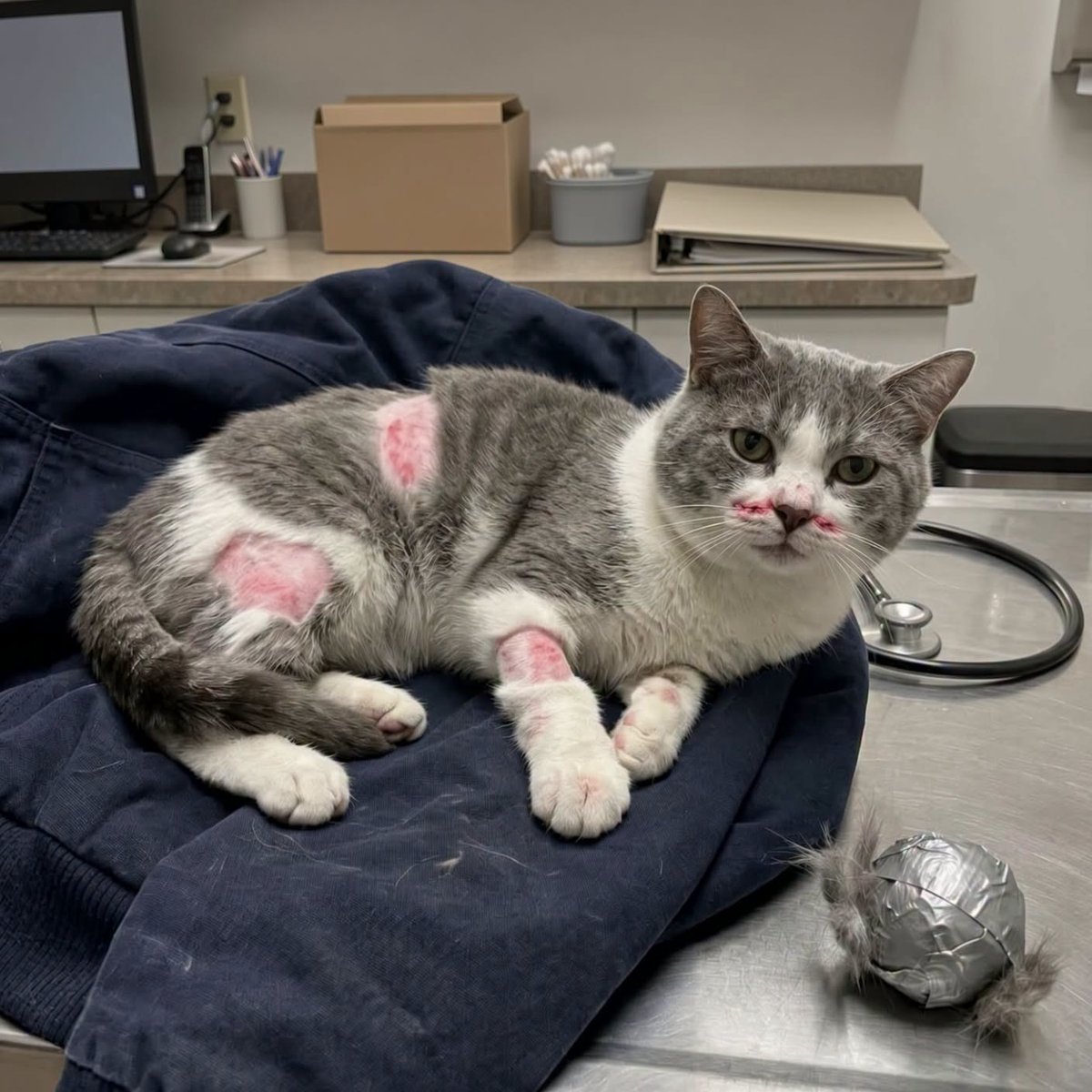 Wamiz_fr's tweet photo. Un geste qui a tout changé. 🚛

Un chauffeur routier a aperçu un mouvement au bord de la route : une chatte était scotchée à un poteau. Grâce à sa réactivité, elle est enfin en sécurité.

Une preuve que l'humanité existe encore face à la cruauté. https://t.co/er331RivcF