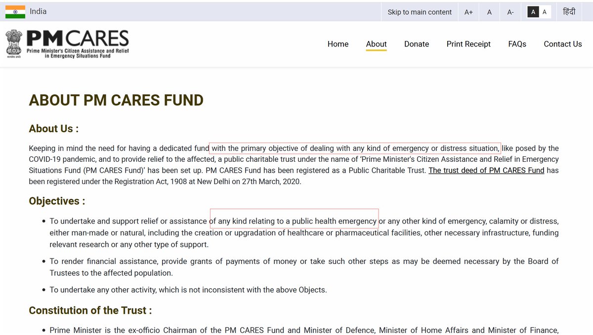 ajayrotti's tweet photo. Funds are collected with a purpose. The same guys would have filed a PIL and called SC Judges names if PM CARES was used for schools!!! See the purpose @abhijeet_dipke - I could understand it without going to Boston University. https://t.co/cG4BCpkkcu
