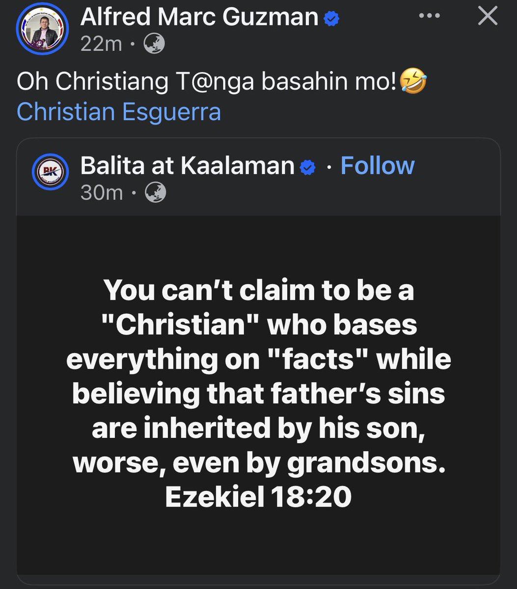 SharmaineKahel's tweet photo. Mga loyalistanga inaaway si Christian Esguerra.
Weak naman talaga si Bongbong Marcos dahil antagal tagal na hindi pa rin maipakulong si Sara, Pulong at Baste. https://t.co/DVs4grPC6a