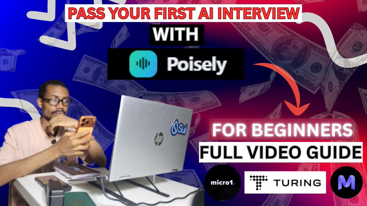 remotemondays's tweet photo. There is this New Tool for AI interviews I recently came across🔥

Bro the tool is kind of invisible during screen share, only you can see it. It works like magic💯

Use it to pass your Micro1, Mercor, Turing and Any AI interviews. The good thing is you can also run technical or coding related assessments with it👨‍💻

I created a full video on YouTube about this tool, but I will write a full thread here on X for it:

✅ Watch the YouTube video here: https://t.co/Pz4pT4Uvtw

To get started with Poisely use the link below: 

➡️Signup: https://t.co/UmdabXDEDO

Use my code for a 20% discount: ZEUS