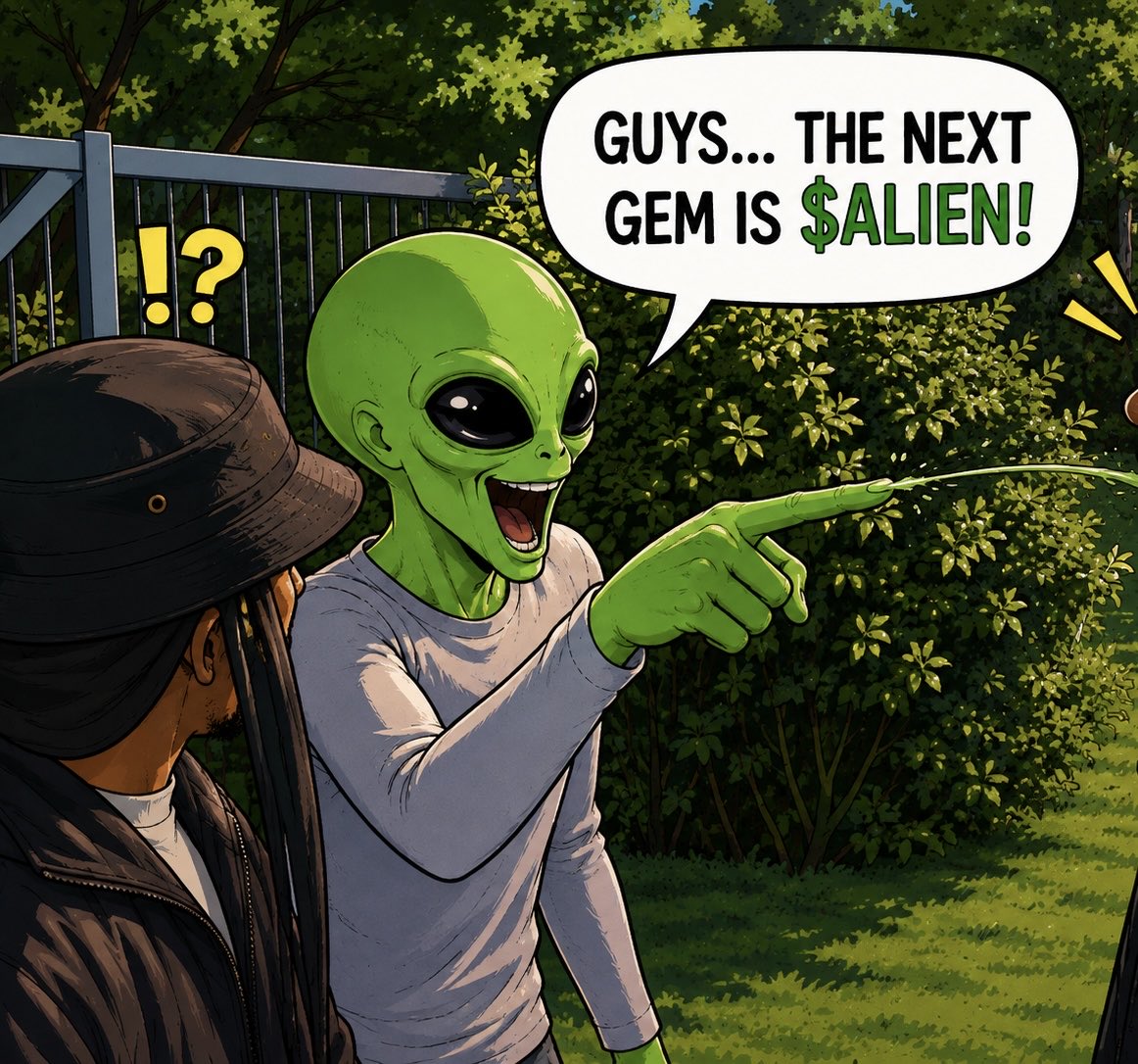 Polaaakk32's tweet photo. A little parody of this scary movie scene 😂😂

https://t.co/Kuv05m6DEB

@Alien_OnChain @elonmusk 

#ALIENisComing https://t.co/W1n4Ckh0HU