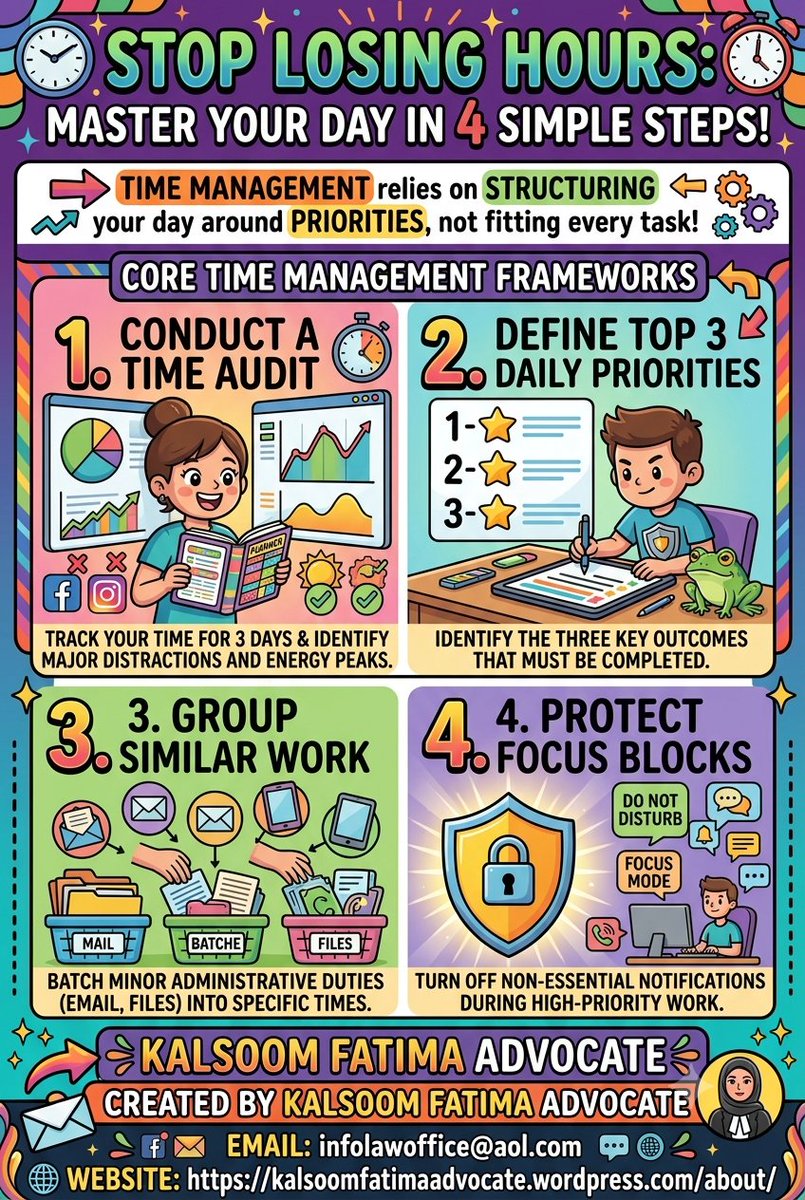 kalsoomfatima's tweet photo. Stop Losing Hours: Master Your Day In 4 Simple Steps
#TimeManagement #ProductivityHacks #WorkSmarter #FocusOnPriorities #TimeBlocking #ProductivityTips #DailyEfficiency #LeadershipHabits #TaskManagement #ExecutiveFunction https://t.co/D5uoe6XgQf