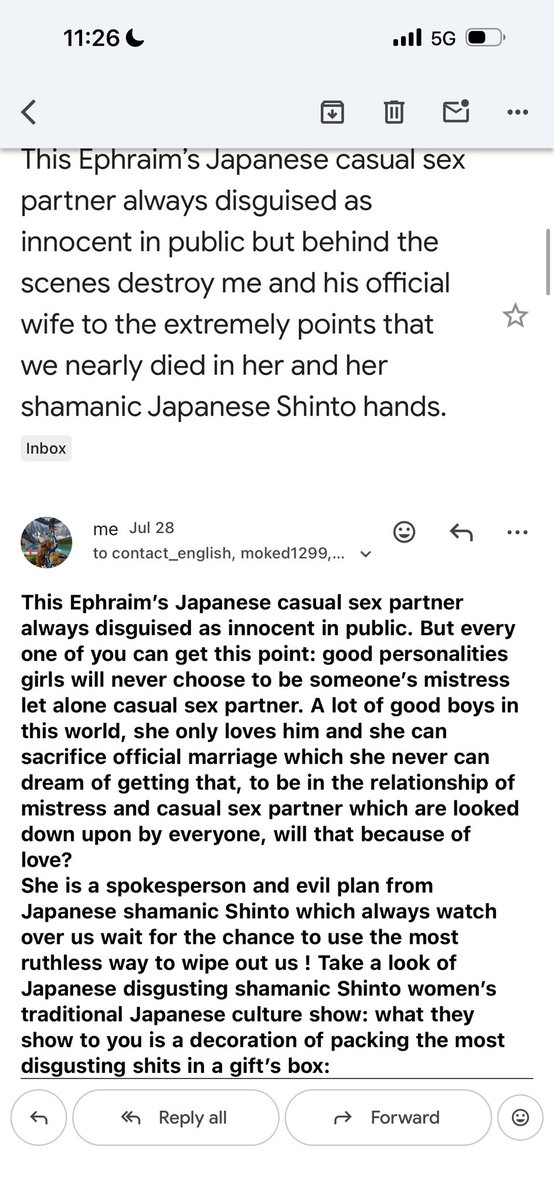 Charon1181343's tweet photo. No matter you are Japanese Shinto prostitute evil fox, or archangel Gabriel or Jehovah. All of you are under the laws of the nature. No one will avoid the punishment because of your evil hearts. https://t.co/Jp6fSxZery