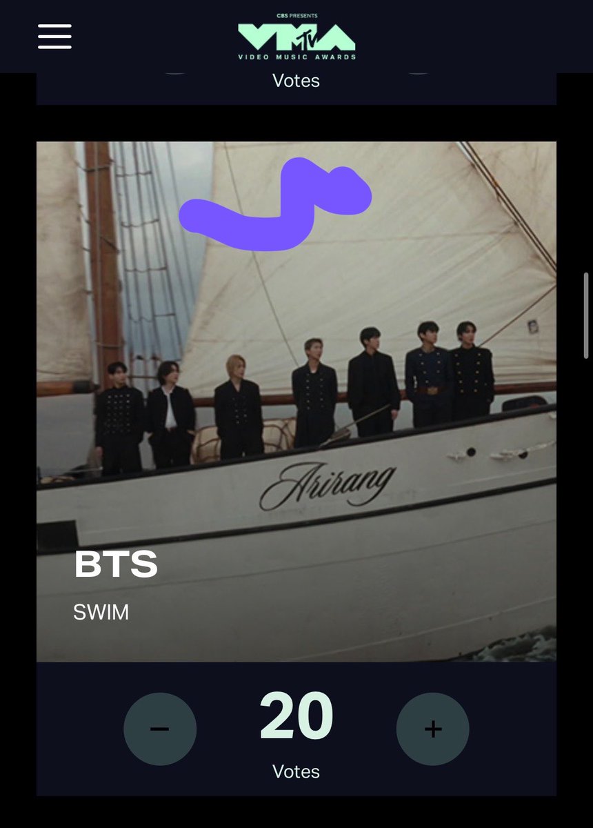 DnasArmyyy's tweet photo. Vote for BTS and BTS SWIM at the vmas! You can vote 20 times at each category‼️
- song of the year
- best kpop
https://t.co/QjYVzS3B66 https://t.co/zE2JqOLtP1