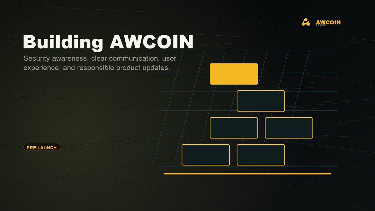 AWCOINGlobal's tweet photo. Building AWCOIN means focusing on the details that matter before the spotlight arrives:

security awareness, clear communication, user experience, and responsible product updates. https://t.co/WO399lxgDI