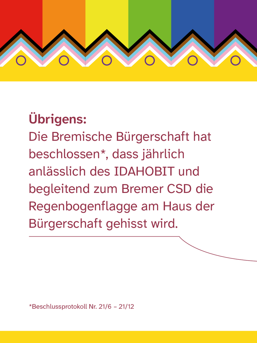 HBBuergerschaft's tweet photo. Am Samstag (22. August) findet in Bremen der Christopher Street Day CSD statt. Beim #CSD geht es den Teilnehmenden darum, gemeinsam laut zu sein und für Offenheit und Toleranz einzustehen. Wir wünschen allen Teilnehmenden einen sicheren und lauten CSD! https://t.co/7rACysZo1O