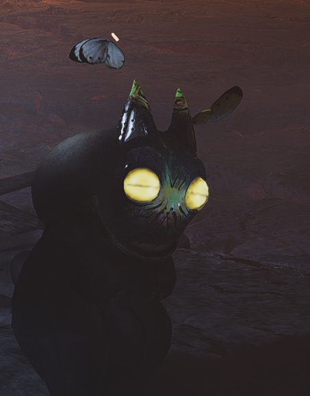 Purnau1's tweet photo. I have named my Palico ": )" for many games in a row, or just E.
The most dumbass lore I have for him that he's a coward (like my irl cat) and when he's afraid of the world, he stuffs himself in the sensory sock that is Nu Udra head and Sild torso, sometimes black, sometimes pink https://t.co/4tOoasXd23