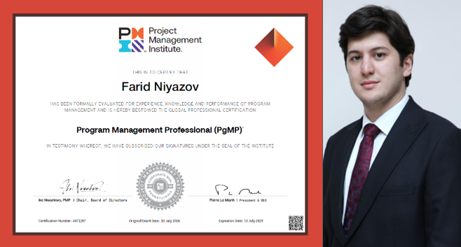 pmacademypm's tweet photo. 41st PgMP certificate by @pmacademypm
Farid Niyazov cleared PgMP exam
#pmacademy #PgMP #pgmpexambaku #PgMPExamPrep #PgMPExam #pgmpbaku #programmanagementbaku #programmanagementazerbaijan #pgmpmentor #program #ProgramManagement #ProgramManager https://t.co/gjP1mEU0IS