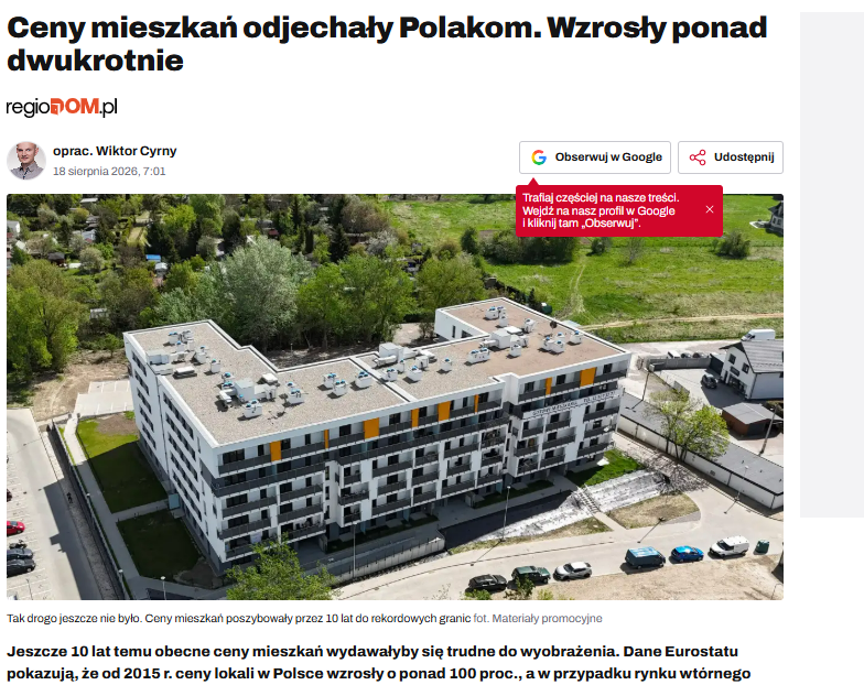 KryptoSimoon's tweet photo. W Polsce nie ma jednego rynku mieszkaniowego. Jest kilka.

Za 10 lat będziemy mieli domy za złotówkę w 75% gmin i mieszkania na rynku wtórnym po 30 tys. za metr w Warszawie, Krakowie czy Gdańsku. https://t.co/LPZDh0FDEG