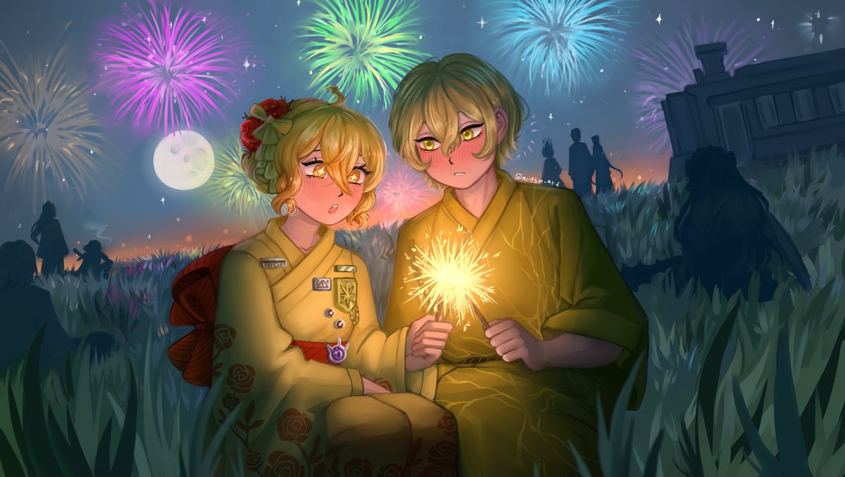 ar1su_art's tweet photo. day1 15:00 - planetarium   

I think we can have a little summer festival, too, as a treat 💞 

【MeetInTheStarrySky 3113 72h event】 #Limbus_Company #lcb311 https://t.co/JpsK4WeyjQ