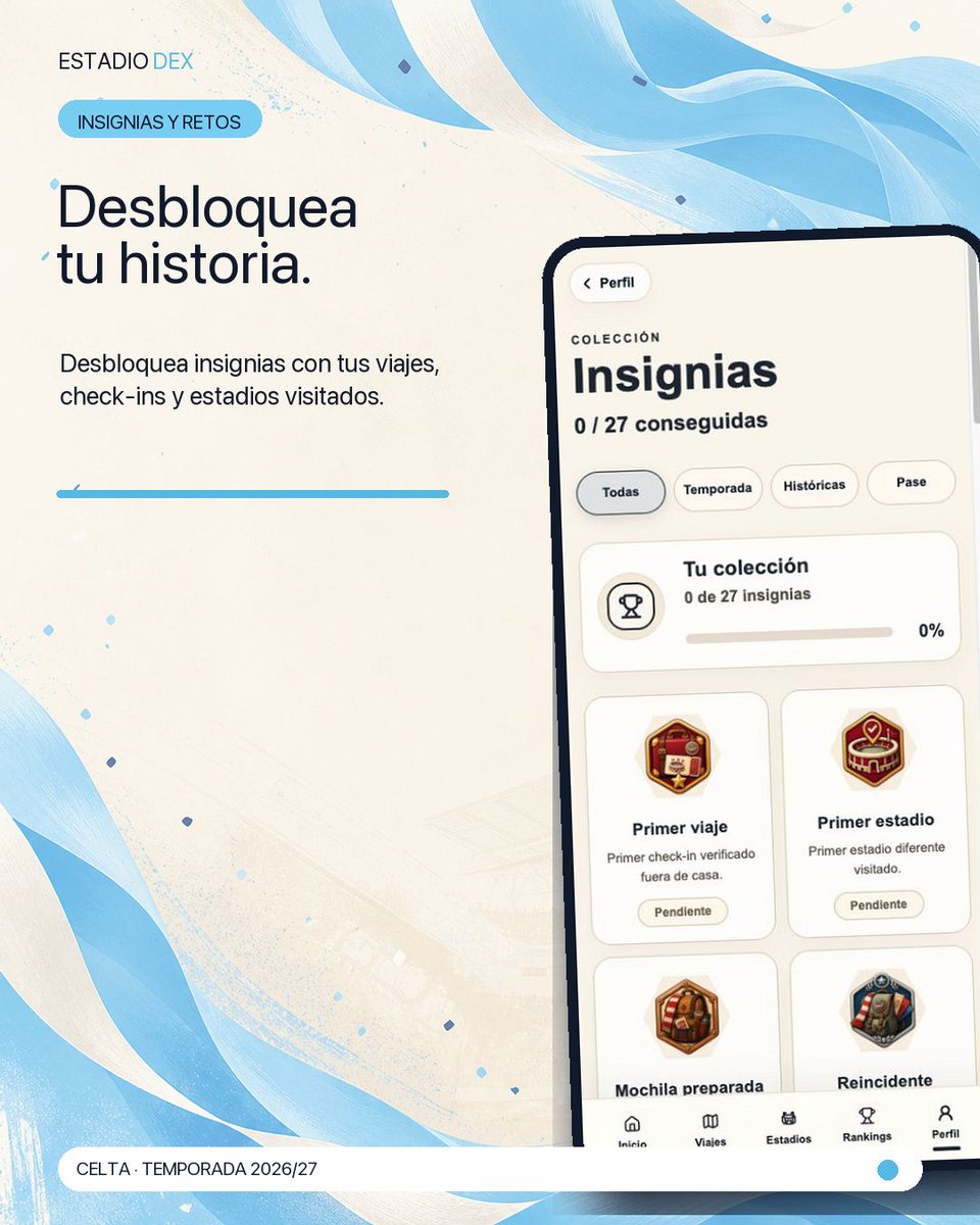 MCeleste1923's tweet photo. 🏟️Os compañeiros de @EstadioDEX lanzan unha APP onde poder facer o voso rexistro dos estadios que visitedes segundo o equipo do que sexades. 

💙Especialmente, no noso caso, nos estadios ós que vaiades a ver ó @RCCelta e onde gardades os vosos recordos levando a celeste polo mundo.

✍️Para facer o rexistro tedes:

1⃣ Entrar nesta ligazón: https://t.co/U15HfsBjX0

2⃣ Poñer MUNDOCELESTE26 no referido ou na configuración de perfil unha vez rexistrados.