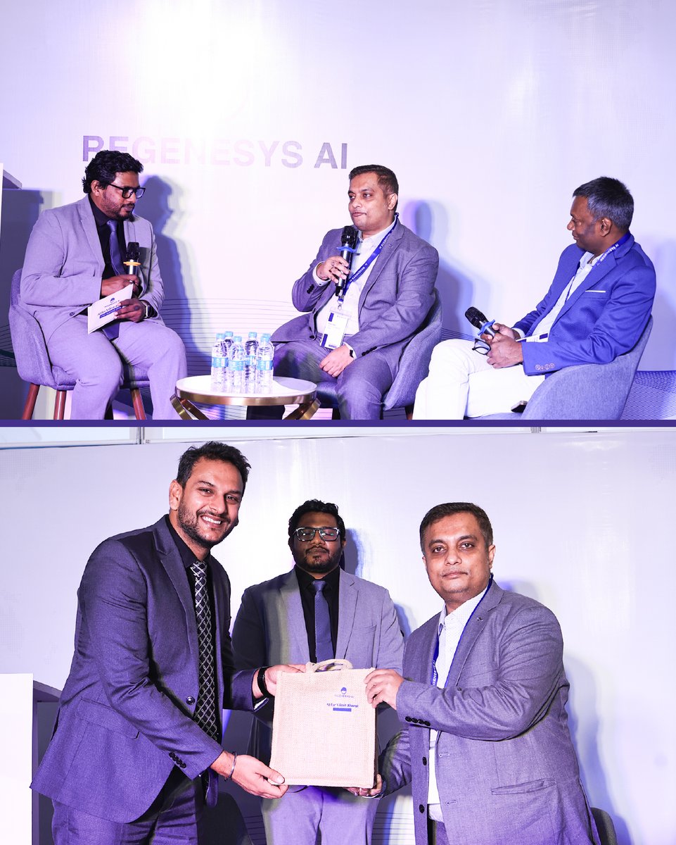 regenesys_ai's tweet photo. 𝗥𝗲𝗴𝗲𝗻𝗲𝘀𝘆𝘀 𝗔𝗜 | 𝗔𝗜 𝗟𝗲𝗮𝗱𝗲𝗿𝘀𝗵𝗶𝗽 𝗙𝗼𝗿𝘂𝗺 – 𝗠𝘂𝗺𝗯𝗮𝗶
Leaders at #CXOSummit2026 explored AI adoption, responsible innovation &amp; building AI-ready organisations. Moderated by 𝗩𝗶𝗷𝘂 𝗝𝗼𝘆, the dialogue focused on turning AI into lasting impact. https://t.co/PJort8OTAo
