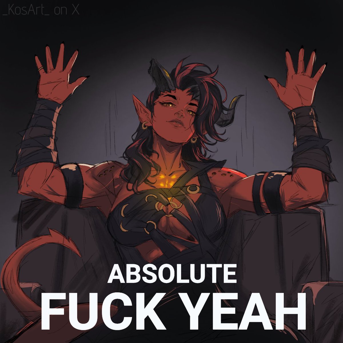 _kosart_'s tweet photo. I'm obsessed with her...
.
#baldursgate3 #gaming #karlach #dnd https://t.co/T2xp5TcbOQ
