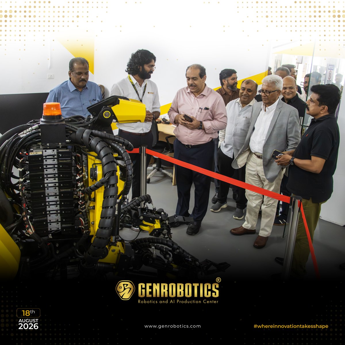 GenRobotic's tweet photo. A Milestone in Innovation and Industrial Growth 

 We are proud to announce the official inauguration of our new facility at KINFRA International Apparel Park, joined by esteemed visionaries, policymakers, and ecosystem leaders shaping Kerala’s industrial and startup landscape.  We were honored to host A. P. Mohammed Haneesh, IAS; Santhosh Koshy (MD, KINFRA); Balagopal Chandrashekar (Chairman, KSIDC); Anoop Ambika (CEO, KSUM); Col Sanjeev Nair (Retd) (CEO, Technopark); MANOJ KUMAR AGARWAL (Managing Partner, SEA Fund); and Anil Joshi (Managing Partner, Unicorn India Ventures).   

Their presence reinforces our shared vision to drive technological advance, industrial transformation, and sustainable progress across the state. 🚀