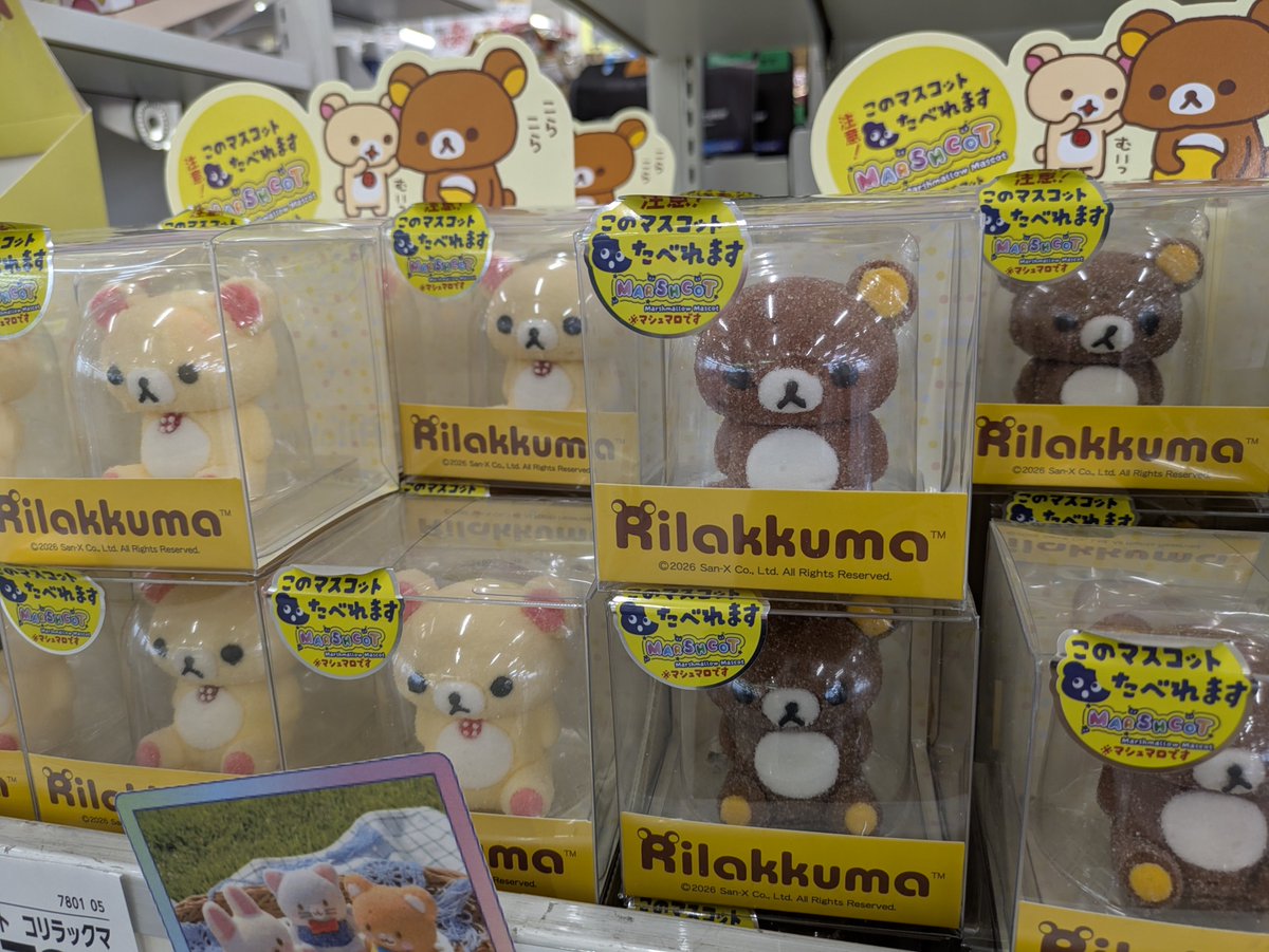 mini_mame_165's tweet photo. 連れて帰るか迷ったけど

こんな可愛い子達を食べるなんて無理だと思って買えなかった

#リラックマ
#マシュコット https://t.co/BbDgUoW51J