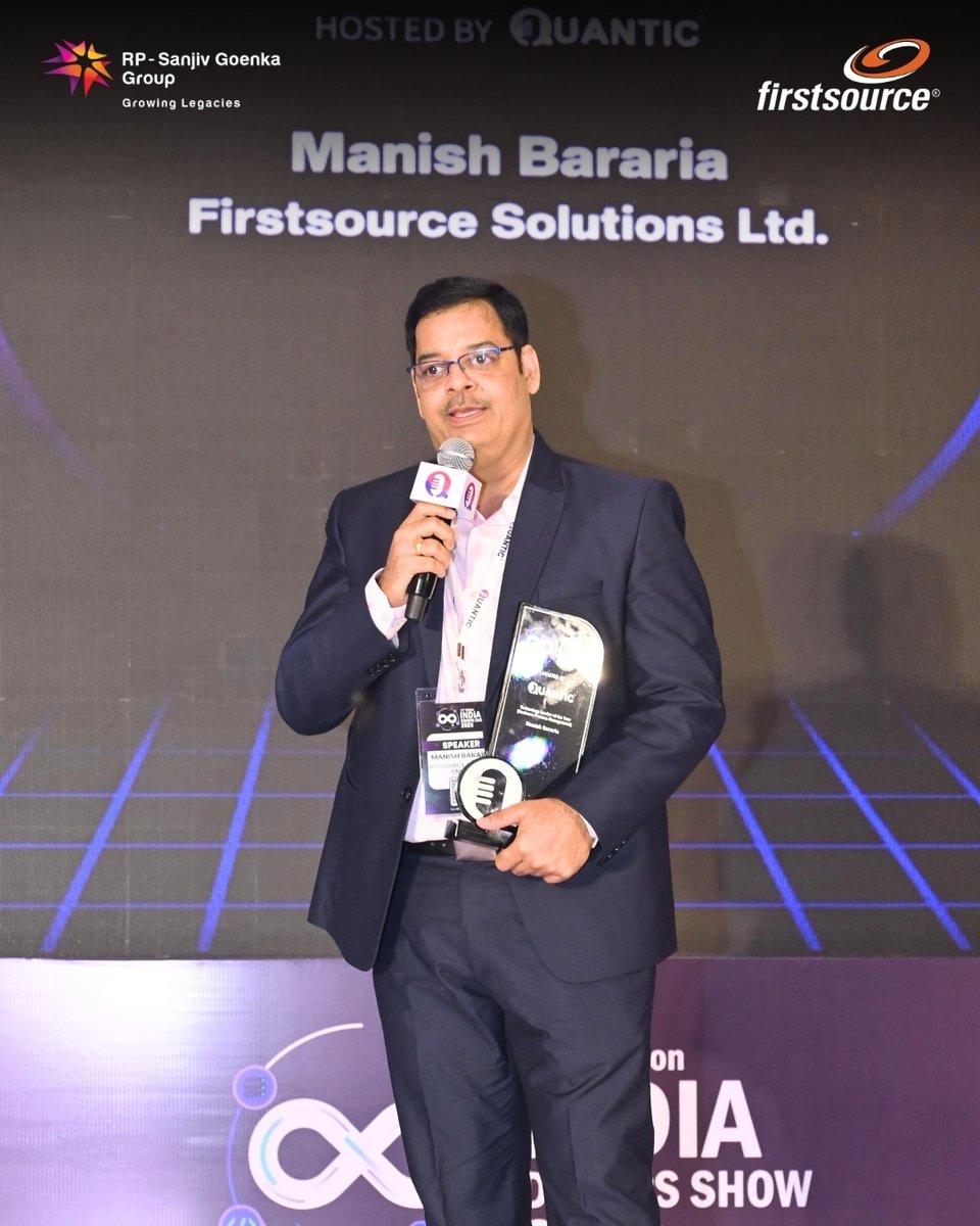 firstsource's tweet photo. Manish Bararia, SVP and Global Head, Platform Engineering, Fintech at Firstsource, has been named 'Technology Leader of the Year (Business Process Management)' at the 11th Edition India DevOps Show 2026 in Mumbai.
#DevOps https://t.co/Kd6S1t4lvU