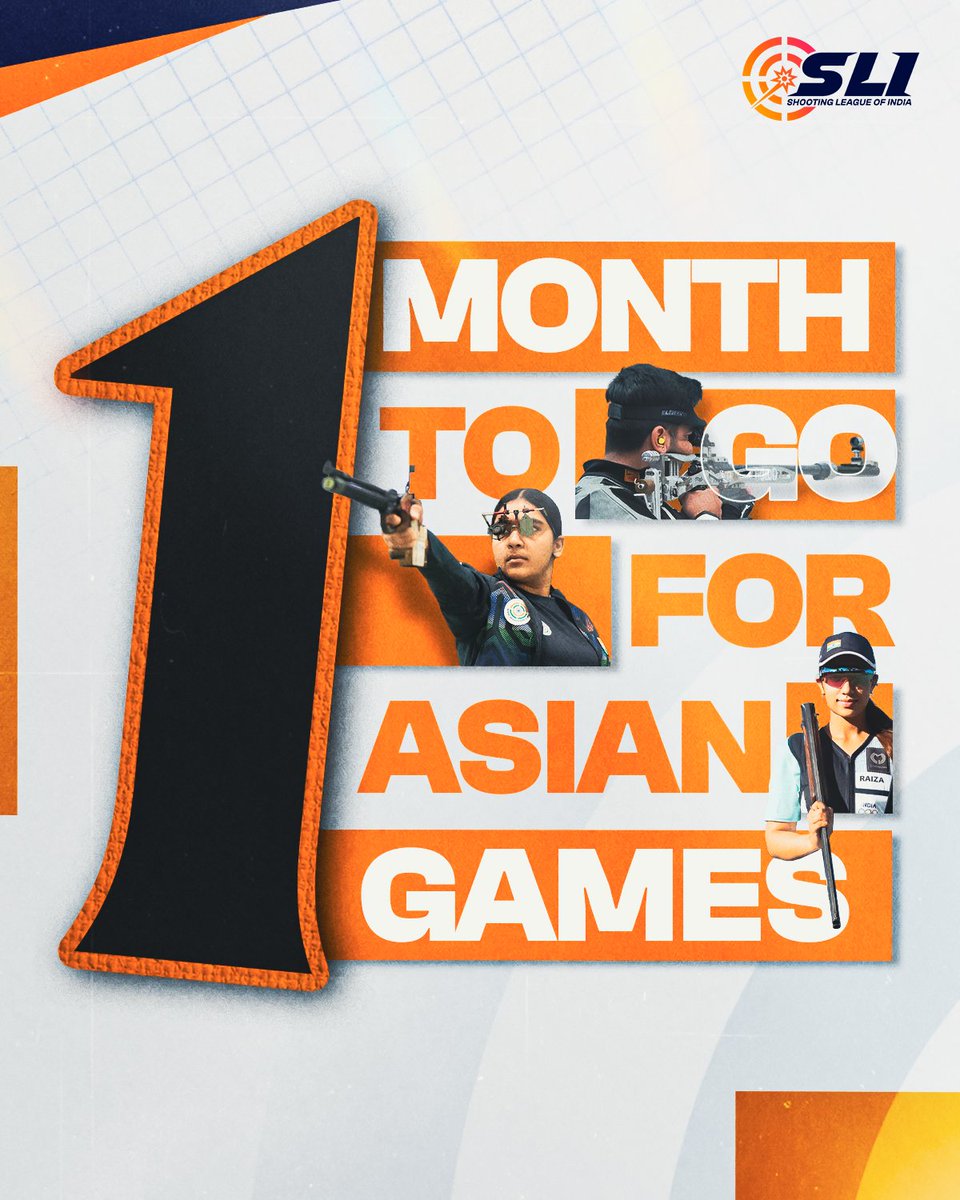 SLI_Live's tweet photo. 𝐎𝐧𝐞 𝐀𝐬𝐢𝐚. 𝐎𝐧𝐞 𝐃𝐫𝐞𝐚𝐦. 𝐎𝐧𝐞 𝐌𝐨𝐧𝐭𝐡.⏳

The countdown to the Asian Games is officially on.

#AsianGames #SLITakesAim https://t.co/3m2QEUeAIa