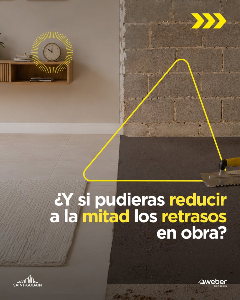 SGweberES's tweet photo. ⏱️ En obra, cada minuto cuenta. Los morteros listos para usar y las tecnologías de secado rápido de Weber ayudan a agilizar los procesos y reducir imprevistos. 🛠️

🚧 Menos riesgos. Menos retrasos. Más rendimiento. 

#MakingTheWorldABetterHome https://t.co/dcgjzIPhZ2
